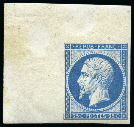 Stamp of France 1852 25c Présidence, Réimpression de 1862, neuf