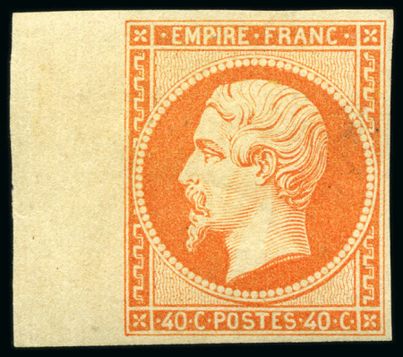 Stamp of France 40c Empire non dentelé avec bord de feuille