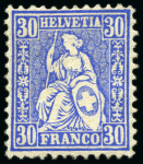 Stamp of Switzerland / Schweiz » Sitzende Helvetia Gezaehnt » Briefmarken 1867-1878 Kl. Partie gebrauchte und ungebrauchte Marken
