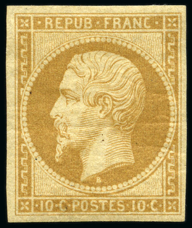 Stamp of France 1852 10c et 25c Présidence, Réimpression de 1862