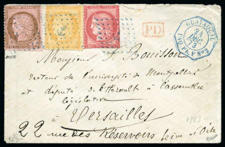 Stamp of France 10c Cérès (déf.) +40c Siège +80c Cérès (déf.) obl.