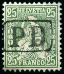 Stamp of Switzerland / Schweiz » Sitzende Helvetia Gezaehnt » Briefmarken 1867-1878 Partie mit besonderen Abstempelungen, Zwergstempel