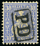 Stamp of Switzerland / Schweiz » Sitzende Helvetia Gezaehnt » Briefmarken 1867-1878 Partie mit besonderen Abstempelungen, Zwergstempel