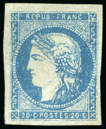 Stamp of France 1870 20c Bordeaux Type I Report 2, neuf sans gomme