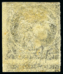 Stamp of France 1849 20c noir impression recto-verso