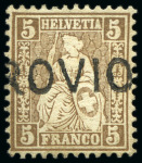 Stamp of Switzerland / Schweiz » Sitzende Helvetia Gezaehnt » Briefmarken 1867-1878 Partie mit besonderen Abstempelungen, Zwergstempel