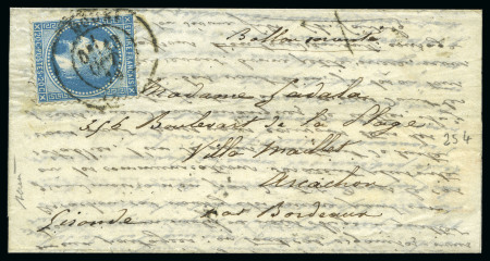 Stamp of France » Guerre de 1870-1871 WASHINGTON Pli confié avec 20c Lauré obl.