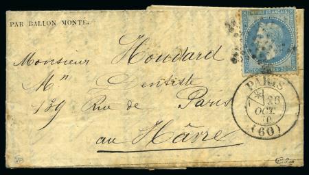 Stamp of France » Guerre de 1870-1871 VAUBAN Gazette des Absents n°1 pour Le Havre
