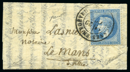 Stamp of France » Guerre de 1870-1871 NORMANDIE Superbe très petite lettre