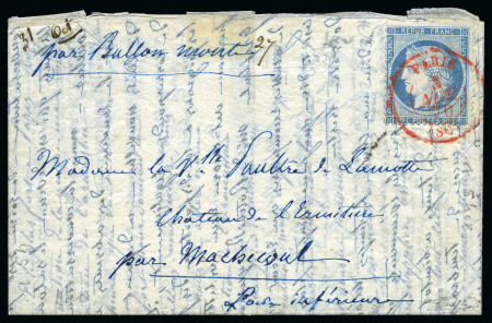 Stamp of France » Guerre de 1870-1871 FERDINAND FLOCON certain, Ballon monté