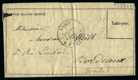 Stamp of France » Guerre de 1870-1871 JACQUARD Gazette des Absents n°10 de Paris