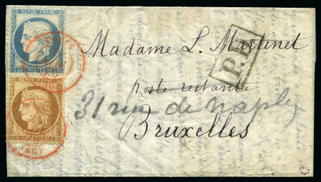 Stamp of France » Guerre de 1870-1871 JACQUARD Ballon monté pour la Belgique
