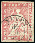 Stamp of Switzerland / Schweiz 1854-1900 Gebrauchte Sammlung Schweiz