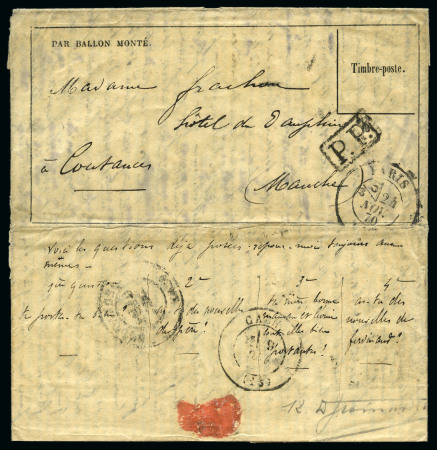 Stamp of France » Guerre de 1870-1871 Collection de 29 GAZETTE DES ABSENTS