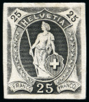 Stamp of Switzerland / Schweiz » Stehende Helvetia Druckproben (Guinand Gruppe 3)