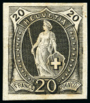 Stamp of Switzerland / Schweiz » Stehende Helvetia Druckproben (Guinand Gruppe 3)