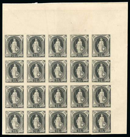 Stamp of Switzerland / Schweiz » Stehende Helvetia Druckproben (Guinand Gruppe 3)