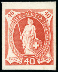 Stamp of Switzerland / Schweiz » Stehende Helvetia Partie mit 111 Girardet Probedrucke