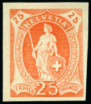 Stamp of Switzerland / Schweiz » Stehende Helvetia Partie mit 111 Girardet Probedrucke