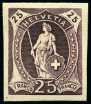 Stamp of Switzerland / Schweiz » Stehende Helvetia Partie mit 111 Girardet Probedrucke