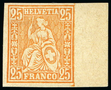 Stamp of Switzerland / Schweiz » Sitzende Helvetia Gezaehnt » Probe Papierprobe und Farbprobe: 25C grün