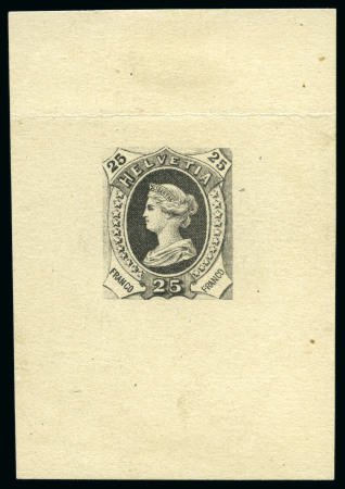 Stamp of Switzerland / Schweiz » Stehende Helvetia 1880 "Libertas" Einzelabzüge, offizieller Druck