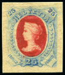 Stamp of Switzerland / Schweiz » Stehende Helvetia 1880 "Libertas" Einzelabzüge, offizieller Druck