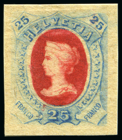Stamp of Switzerland / Schweiz » Stehende Helvetia 1880 "Libertas" Einzelabzüge, offizieller Druck