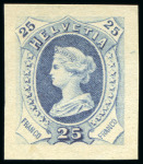 Stamp of Switzerland / Schweiz » Stehende Helvetia 1880 "Libertas" Einzelabzüge, offizieller Druck