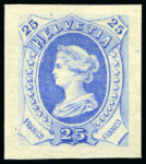 Stamp of Switzerland / Schweiz » Stehende Helvetia 1880 "Libertas" Einzelabzüge, offizieller Druck