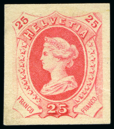 Stamp of Switzerland / Schweiz » Stehende Helvetia 1880 "Libertas" Einzelabzüge, offizieller Druck