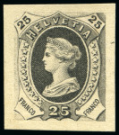 Stamp of Switzerland / Schweiz » Stehende Helvetia 1880 "Libertas" Einzelabzüge, offizieller Druck