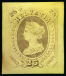 Stamp of Switzerland / Schweiz » Stehende Helvetia 1880 "Libertas" Einzelabzüge, offizieller Druck