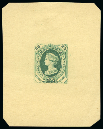 Stamp of Switzerland / Schweiz » Stehende Helvetia 1880 "Libertas" Einzelabzüge, offizieller Druck