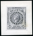 Stamp of Switzerland / Schweiz » Stehende Helvetia 1880 Wildschut "Libertas" Einzelabzüge