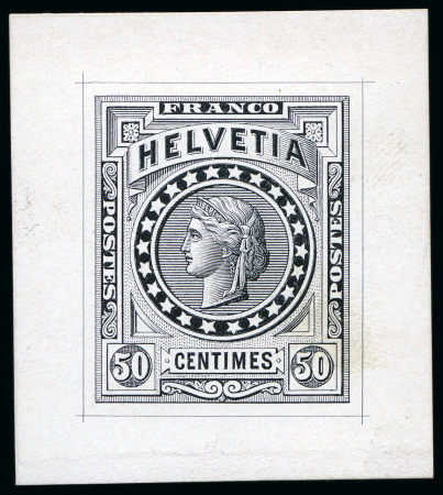 Stamp of Switzerland / Schweiz » Stehende Helvetia 1880 Wildschut "Libertas" Einzelabzüge