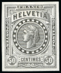 Stamp of Switzerland / Schweiz » Stehende Helvetia 1880 Wildschut "Libertas" Einzelabzüge