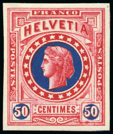 Stamp of Switzerland / Schweiz » Stehende Helvetia 1880 Wildschut "Libertas" Einzelabzüge
