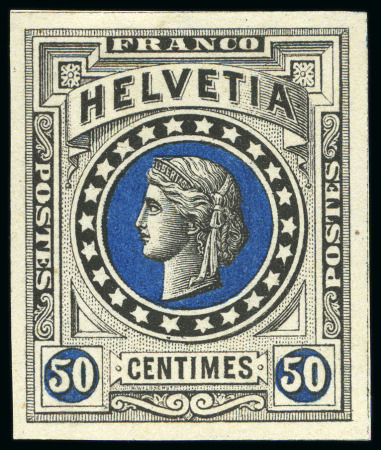 Stamp of Switzerland / Schweiz » Stehende Helvetia 1880 Wildschut "Libertas" Einzelabzüge