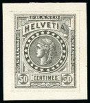 Stamp of Switzerland / Schweiz » Stehende Helvetia 1880 Wildschut "Libertas" Einzelabzüge