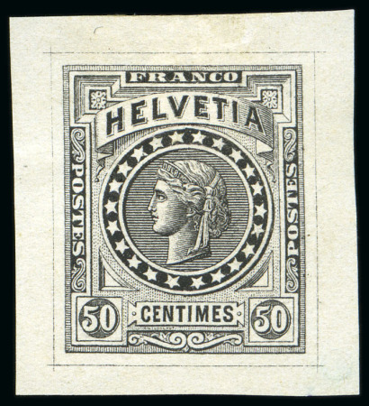 Stamp of Switzerland / Schweiz » Stehende Helvetia 1880 Wildschut "Libertas" Einzelabzüge