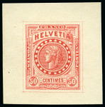 Stamp of Switzerland / Schweiz » Stehende Helvetia 1880 Wildschut "Libertas" Einzelabzüge