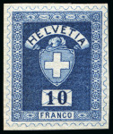Stamp of Switzerland / Schweiz 1895 Keller-Kehr "Brief mit Wertziffer" 7 Einzelabzüge