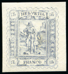 Stamp of Switzerland / Schweiz 1895 Keller-Kehr "Tell und Tellknabe" Essais