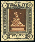 Stamp of Switzerland / Schweiz 1895 Keller-Kehr "Sempach Monument" Essais