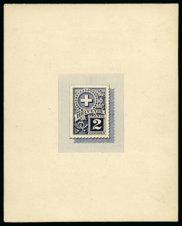 Stamp of Switzerland / Schweiz » Ziffermuster 1880 Hofer und Burger Handgemalte Essai