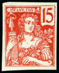 Stamp of Switzerland / Schweiz 1901 (18./20. März) Essai: IVb. Preis: Entwurf von
