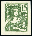 Stamp of Switzerland / Schweiz 1901 (18./20. März) Essai: IVb. Preis: Entwurf von