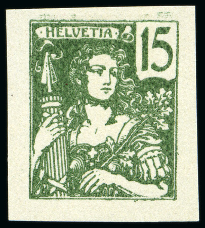 Stamp of Switzerland / Schweiz 1901 (18./20. März) Essai: IVb. Preis: Entwurf von