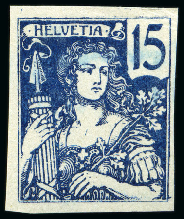 Stamp of Switzerland / Schweiz 1901 (18./20. März) Essai: IVb. Preis: Entwurf von